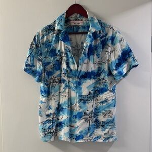 Orlebar Brown Blue and White Casual Shirt